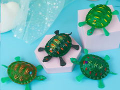 Заводная зеленая черепаха на веревочке 14см - Pic n 301367