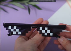 Солнцезащитные очки Пиксели Minecraft черный - Pic n 301375