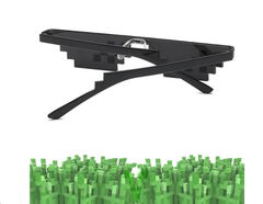 Солнцезащитные очки Пиксели Minecraft черный - Pic n 301375