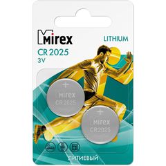 Батарейка CR2025 3В литиевая Mirex в блистере 2шт. - Pic n 301414