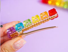 Заколка малая для волос Мармеладные Мишки 6см  - Pic n 301737