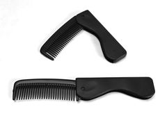 Расчёска мужская для волос складная 17,5 см чёрная - Pic n 302107