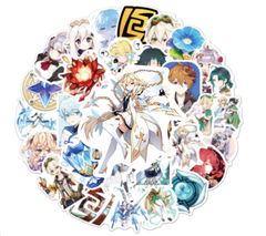 Наклейки Геншин Импакт водостойкие 1шт (5-7см) - Pic n 302113