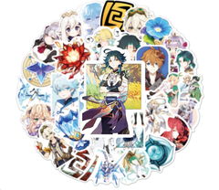 Наклейки Геншин Импакт водостойкие 1шт (5-7см) - Pic n 302113