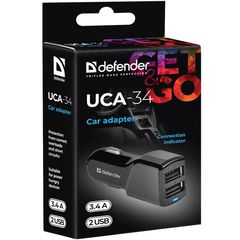Автомобильное ЗУ Defender UCA-34 2 USB-порта 3.4А - Pic n 302216