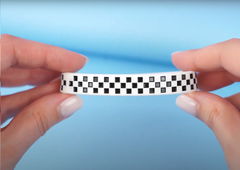 Браслет силиконовый Black/White белый 7см