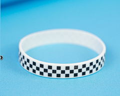 Браслет силиконовый Black&White белый 7см - Pic n 302450
