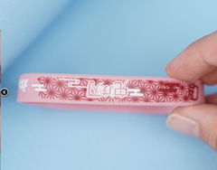 Браслет силиконовый Demon Slayer розовый 7см - Pic n 302456