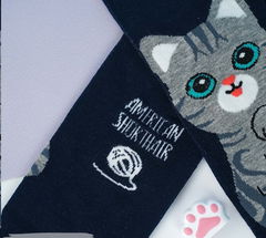 Мини-носочки “Real Cats” темно-синий, 36 - Pic n 302864