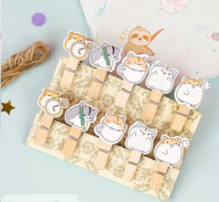  Набор прищепок для бумаги в ассортименте 10шт. - Pic n 303240