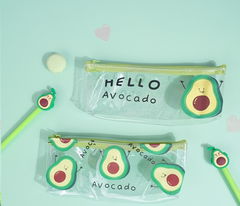 Пенал для школы «Авокадо» прозрачный - Pic n 303254