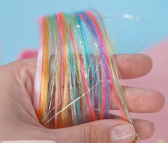 Цветная прядь на заколке в ассортименте 40см - Pic n 303258