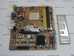 Материнская плата MB ASUS M2N-VM DVI /Socket AM2 /2xPCI /PCI-E x16 /PCI-E x1 /4xDDR2 /4xSATA /Sound /4xUSB /LAN /VGA /DVI /mATX /Заглушка /Без рамки крепления кулера
