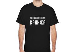 Футболка Квинтессенция Кринжа 46 размер. Чёрная