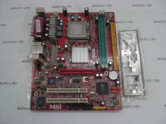 Материнская плата MB MSI 661FM3-V (MS-7103) /Socket 775 /2xPCI /AGP /2xDDR /2xSATA /Sound /VGA /4xUSB /LAN /LPT /COM /mATX /Заглушка