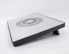 Охлаждающая подставка для ноутбука 12-15 дюймов TIS S520 для ноутбука, USB хаб, вентилятор 160мм, 340x260x23мм, алюминий, серебристый - Pic n 75456