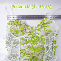 Боди кружевное / Прозрачное, сексуальное, нижнее белье/ Цвет бирюзовый / Размер L (46-48-50) - Pic n 307686