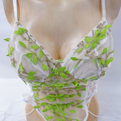 Боди кружевное / Прозрачное, сексуальное, нижнее белье/ Цвет бирюзовый / Размер L (46-48-50) - Pic n 307743