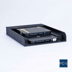 Кронштейн для двух SSD жестких дисков 2.5" в отсек 3.5" корзина для твердотельных дисков съёмная в корпус ПК. Кабели SATA и винты в  - Pic n 310367