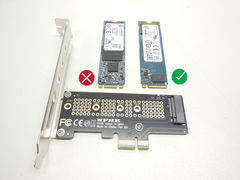 Адаптер переходник NFHK N-M2X1 Ver. 2.0 M.2 (M2) NVMe на PCI-E x1 - Pic n 310628