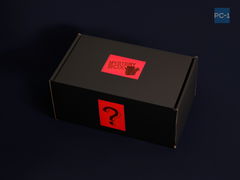 500шт. Наклейки 4x5,8см Знак Вопроса ? для Mystery Box стикеры самоклеящиеся красные с черным шрифтом для Сюрприз Бокса - Pic n 310661