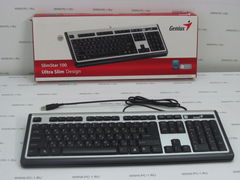 Клавиатура Genius SlimStar 100 /USB /Цвет: серебристо-черный /НОВАЯ