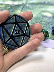 7шт. «DnD D20 Premium» Подземелья и драконы Жетоны вдохновения. Токены К20, Фишки атрибуты мастера ДнД. - Pic n 310777