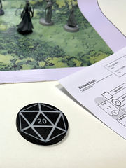 7шт. “DnD D20 White” Dungeons &amp; Dragons Жетоны вдохновения для настольной игры ДнД Токены К20, Фишки Ø5см для НРИ.  - Pic n 310779