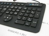 Клавиатура Bliss Flexible Keyboard MFR109L Black /USB + PS/2 /гибкая /герметичный дизайн /цвет: Черный /RTL