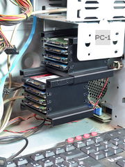 1шт Подвесная съёмная корзина в салазки ATX корпуса ПК или Сервера. Модульный Кронштейн для 4шт 2.5" SATA жестких дисков SSD HDD в отсек 3.5&quot - Pic n 310985