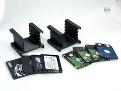 1шт Подвесная съёмная корзина в салазки ATX корпуса ПК или Сервера. Модульный Кронштейн для 4шт 2.5" SATA жестких дисков SSD HDD в отсек 3.5&quot - Pic n 310985