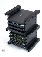 1шт Подвесная съёмная корзина в салазки ATX корпуса ПК или Сервера. Модульный Кронштейн для 4шт 2.5" SATA жестких дисков SSD HDD в отсек 3.5&quot - Pic n 310985