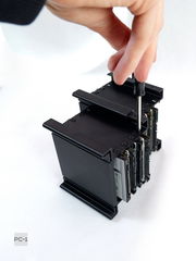 1шт Подвесная съёмная корзина в салазки ATX корпуса ПК или Сервера. Модульный Кронштейн для 4шт 2.5" SATA жестких дисков SSD HDD в отсек 3.5&quot - Pic n 310985