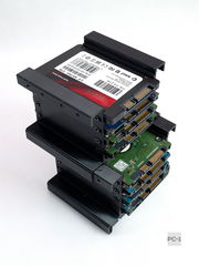 1шт Подвесная съёмная корзина в салазки ATX корпуса ПК или Сервера. Модульный Кронштейн для 4шт 2.5" SATA жестких дисков SSD HDD в отсек 3.5&quot - Pic n 310985