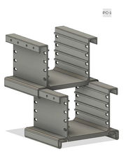 1шт Подвесная съёмная корзина в салазки ATX корпуса ПК или Сервера. Модульный Кронштейн для 4шт 2.5" SATA жестких дисков SSD HDD в отсек 3.5&quot - Pic n 310985