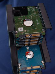 1шт Подвесная съёмная корзина в салазки ATX корпуса ПК или Сервера. Модульный Кронштейн для 4шт 2.5" SATA жестких дисков SSD HDD в отсек 3.5&quot - Pic n 310985