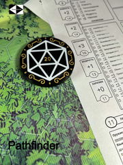 7шт. «DnD D20 Premium» Подземелья и драконы Жетоны вдохновения. Токены К20, Фишки атрибуты мастера ДнД. - Pic n 310777