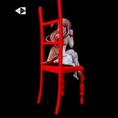 14см Фигурка сидячая Юки Асуна в купальнике, на видеокарту в ПК из Аниме Sword Art Online. Красный стульчик в подарок! - Pic n 311051