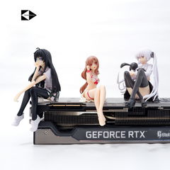 14см Фигурка сидячая Юки Асуна в купальнике, на видеокарту в ПК из Аниме Sword Art Online. Красный стульчик в подарок! - Pic n 311051