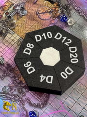 19x19x5см Дайсбокс для костей DnD «Артефакт мастера». Шкатулка Подземелья и драконы 8 секций. Атрибуты мастера ДнД коробка для хранения дайсов. - Pic n 311054