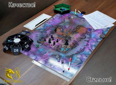 19x19x5см Дайсбокс для костей DnD «Артефакт мастера». Шкатулка Подземелья и драконы 8 секций. Атрибуты мастера ДнД коробка для хранения дайсов. - Pic n 311054