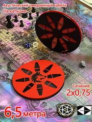 6,5м Акустический двужильный аудио кабель на катушке 2х0,75 Бухта качественных омедненный проводов автозвука колонок динамиков домашнего кинотеатра