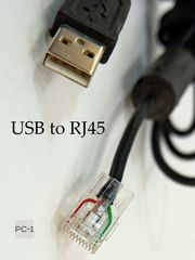 Оригинал Кабель APC 940-0127E / D USB to RJ45 интерфейсный для управления UPS, для источников бесперебойного питания APC BACK-UPS CS - Pic n 42305