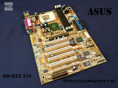 Легенда! Материнская плата ПК ASUS TUSL2-C Socket 370 TUSL2-C/ 533/ WOA/ 6P1C-UAG. Топовая плата для разгона Coppermine и Tualatin - Pic n 281423