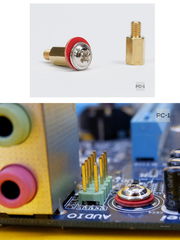 30шт. Винт-стойка латунная M3 Male to Female 4мм +7мм для крепления материнской платы в корпус ПК + Стоечный винт M3 + Изоляционная шайба - Pic n 272283