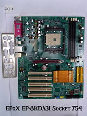 Материнская плата EPoX EP-8KDA3I Socket 754 NVIDIA nForce3 250, 3xDDR AGP 6xPCI 2xSATA 2xIDE 20+4pin PS/2 COM LPT RCA 4xUSB LAN Audio ATX заглушка - Pic n 273154