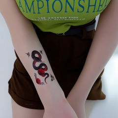 4шт. Тату Ловец снов, Роза Харадзюку, Кицунэ лисица, Год Змеи 2025. Переводные временные татуировки водостойкие, яркие, качественные!  - Pic n 311096