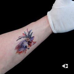 4шт. Тату Ловец снов, Роза Харадзюку, Кицунэ лисица, Год Змеи 2025. Переводные временные татуировки водостойкие, яркие, качественные!  - Pic n 311096