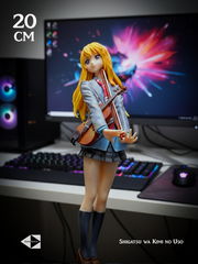 Ну вот, опять плакать... 20см Фигурка в ПК Каори Миядзоно с скрипкой Твоя апрельская ложь. Качественная + подарок Your Lie in April - Pic n 311118