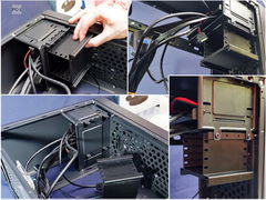 1шт Подвесная съёмная корзина в салазки ATX корпуса ПК или Сервера. Модульный Кронштейн для 4шт 2.5" SATA жестких дисков SSD HDD в отсек 3.5&amp; - Pic n 310985